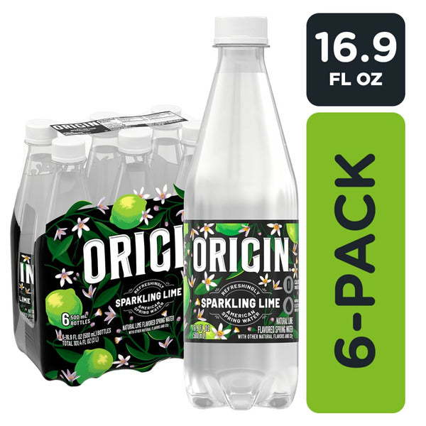 Origin Sparkling 100% Natural Spring Water, Lime