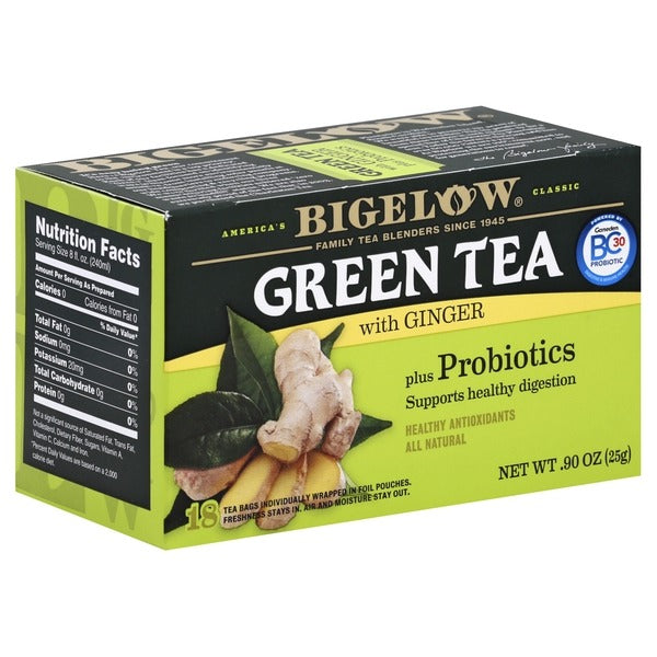 Bigelow Green Tea with Ginger plus Probiotics