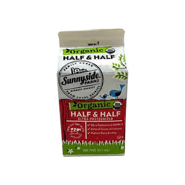 Sunnyside Farms Organic Half & Half Milk