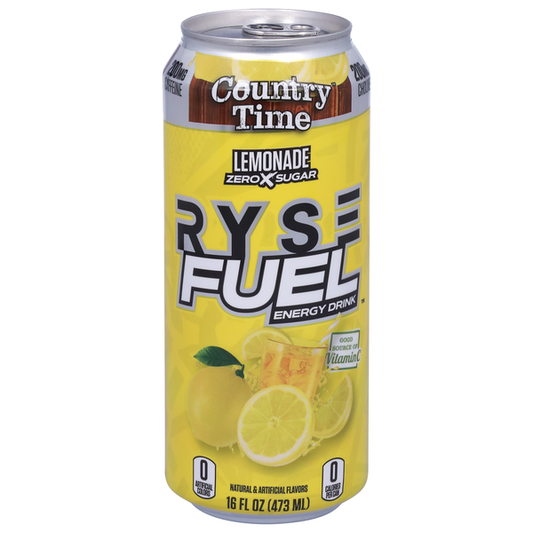 Ryse Fuel Energy Drink, Zero Sugar, Lemonade