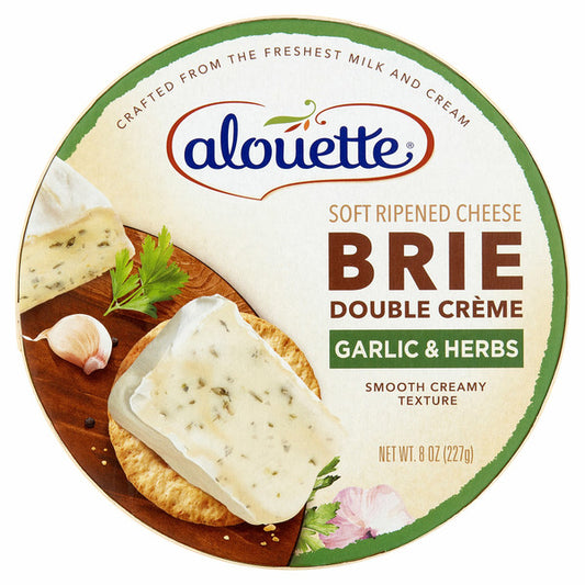 Alouette Brie Double Crème Garlic & Herbs Soft Ripened Cheese