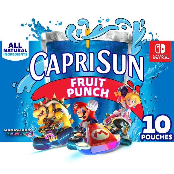 Capri Sun Fruit Punch Naturally Flavored Kids Juice Blend Drink Pouches