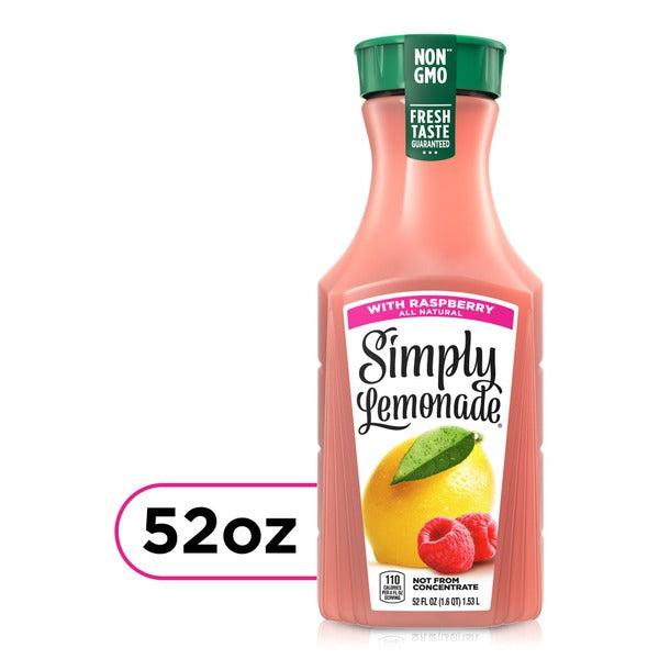 Simply Lemonade With Raspberry, All Natural Non-Gmo