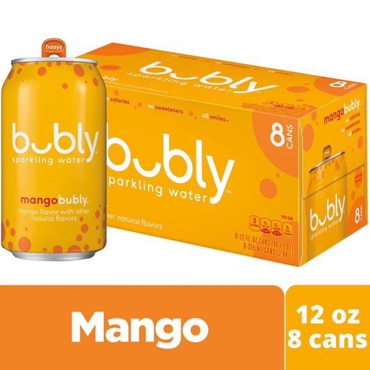 bubly Sparkling Water Mango 8 Pack