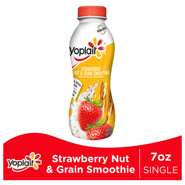 Yoplait Strawberry Nut and Grain Yogurt Smoothie