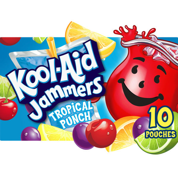 Kool-Aid Jammers Tropical Punch Flavored Kids 0% Juice Drink Pouches