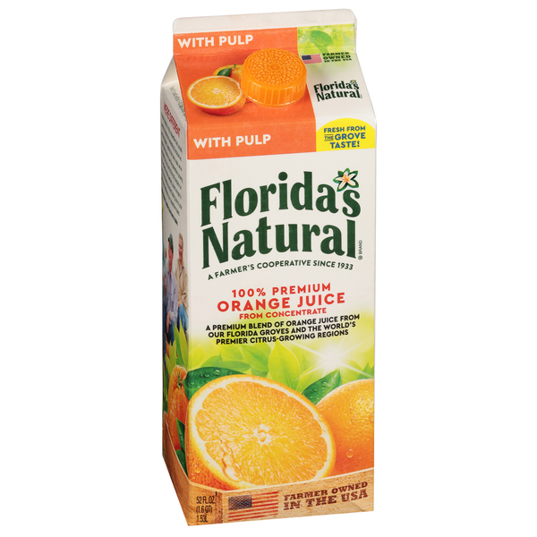 Florida's Natural 100% Premium Florida Orange Juice Some Pulp