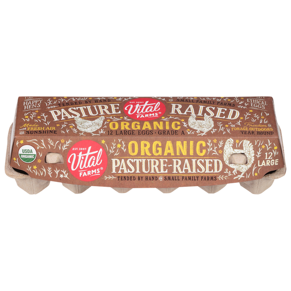 Vital Farms Eggs, Organic, Pasture Raised, Large