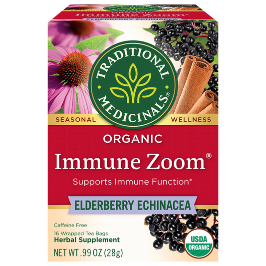 Traditional Medicinals Herbal Supplement, Organic, Immune Zoom, Elderberry Echinacea, Tea Bags