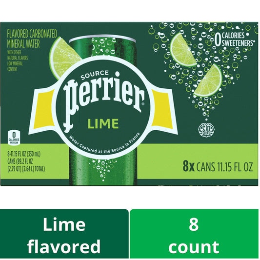 Perrier Lime Flavored Carbonated Mineral Water