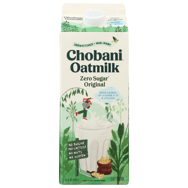 Chobani Oatmilk, Zero Sugar, Original