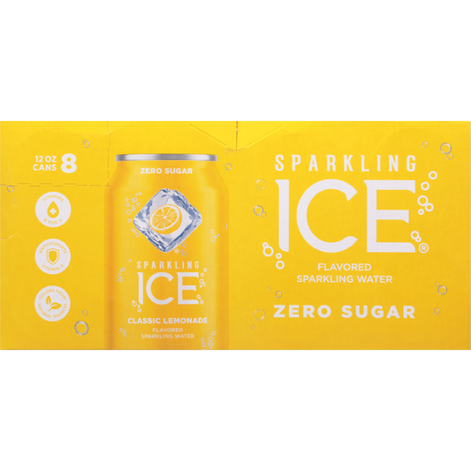 Sparkling Ice Sparkling Water, Zero Sugar, Classic Lemonade Flavored