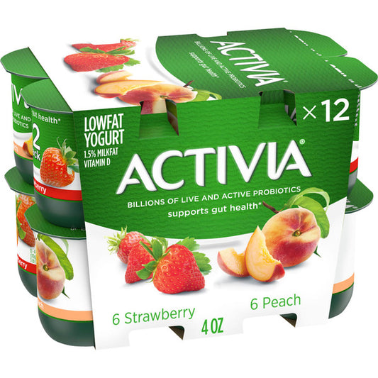 Activia Probiotic Blended Lowfat Yogurt Peach & Strawberry