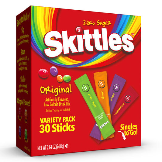 Skittles Singles To Go Drink Stick Variety Pack, Low Calorie