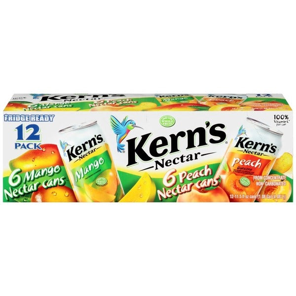 Kern's Nectar, Mango/Peach, 12 Pack