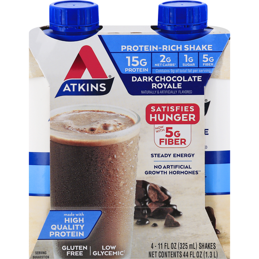 Atkins Protein-Rich Shake, Dark Chocolate Royale