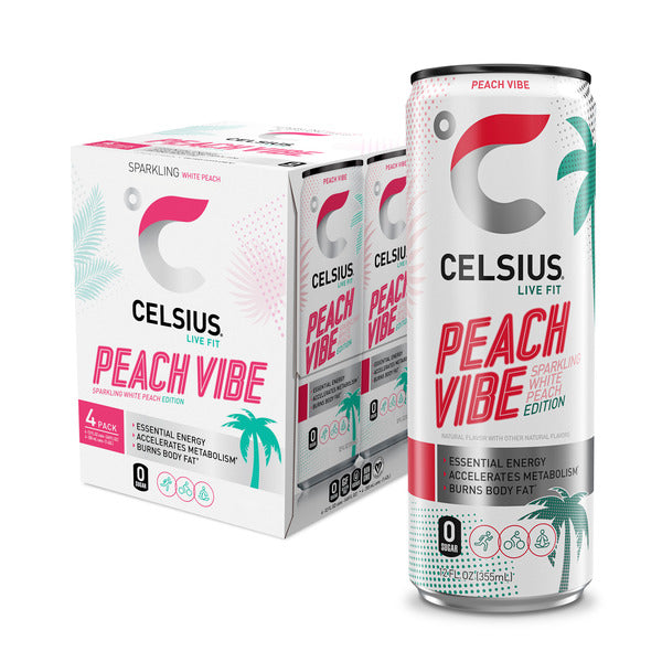 Celsius Sparkling Peach Vibe Energy Drink