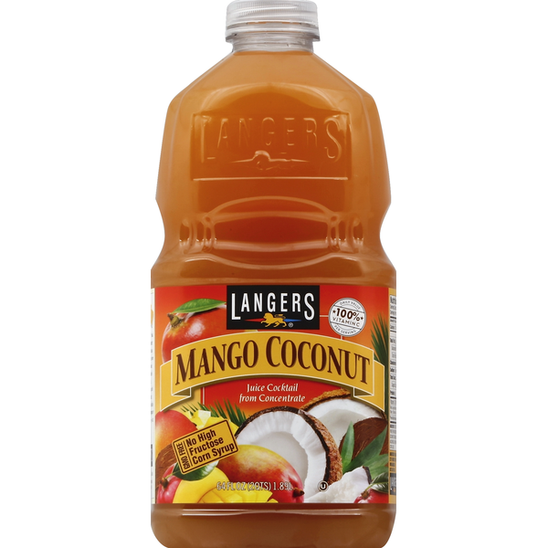 Langers Juice Cocktail, from Concentrate, Mango Coconut