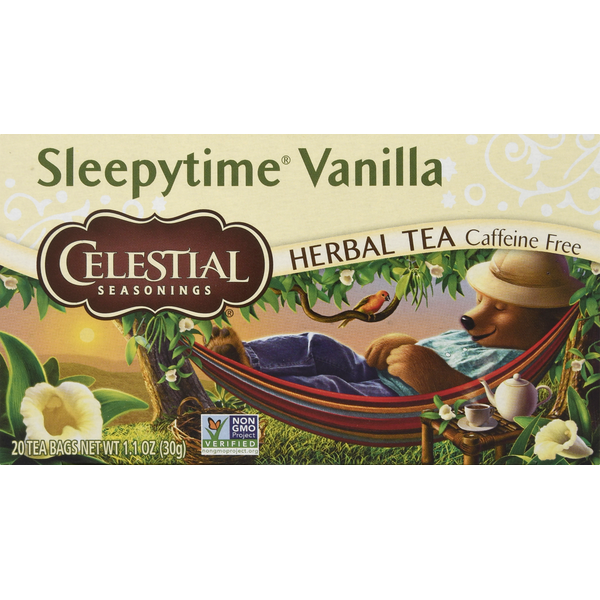 Celestial Seasonings Herbal Tea, Caffeine Free, Sleepytime Vanilla, Tea Bags