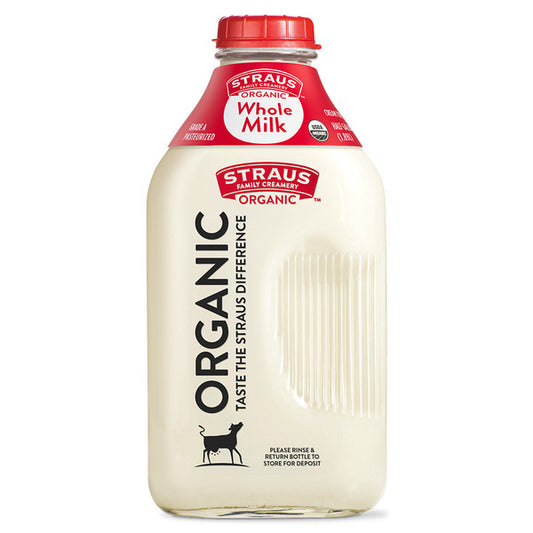 Straus Family Creamery  Organic, Whole Milk - Cream Top