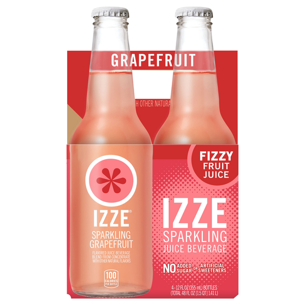 IZZE Juice Beverage, Grape Fruit, Sparkling