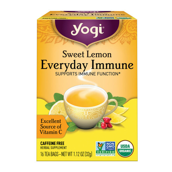 Yogi Tea Herbal Tea, Sweet Lemon Everyday Immune, Caffeine Free