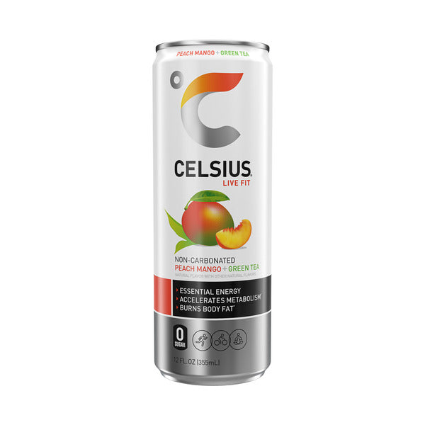 Celsius Peach Mango Green Tea, Energy Drink