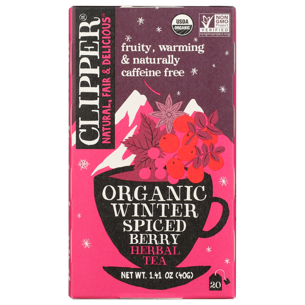 Clipper Herbal Tea, Organic, Caffeine Free, Winter Spiced Berry, Envelopes