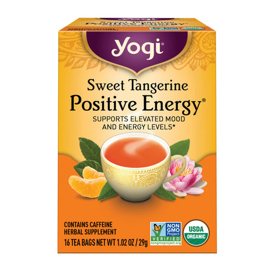 Yogi Tea Black Tea, Sweet Tangerine Positive Energy Tea, Contains Caffeine