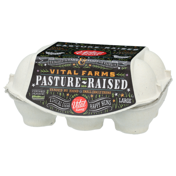 Vital Farms Pasture Raised Large Eggs- 6 count