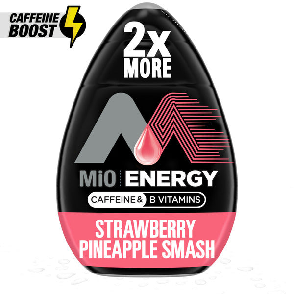 MiO Energy Strawberry Pineapple Smash Liquid Water Enhancer Drink Mix with 2x More