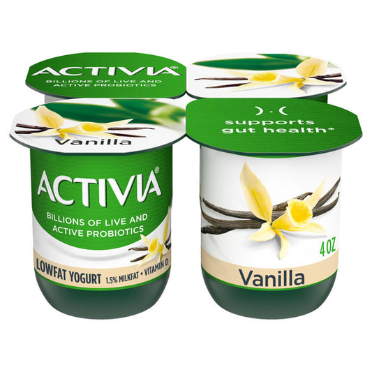 Activia Vanilla Lowfat, Probiotic Yogurt Cups