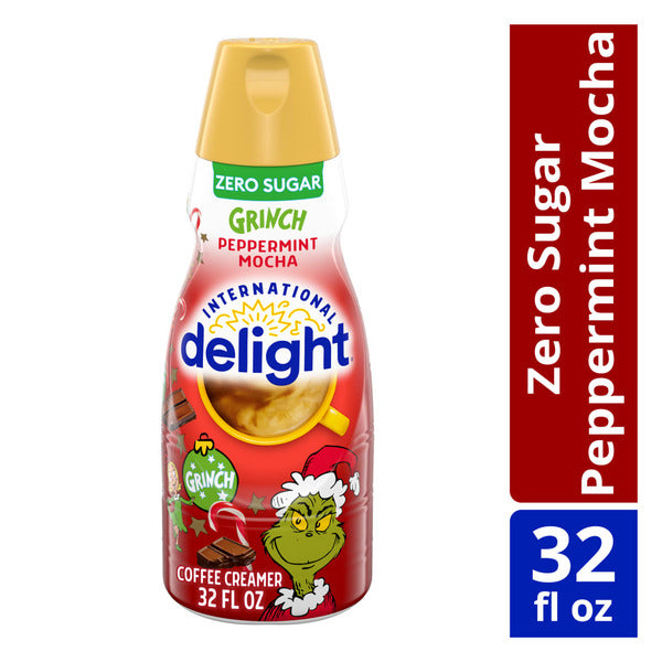 International Delight Grinch Zero Sugar Peppermint Mocha Coffee Creamer