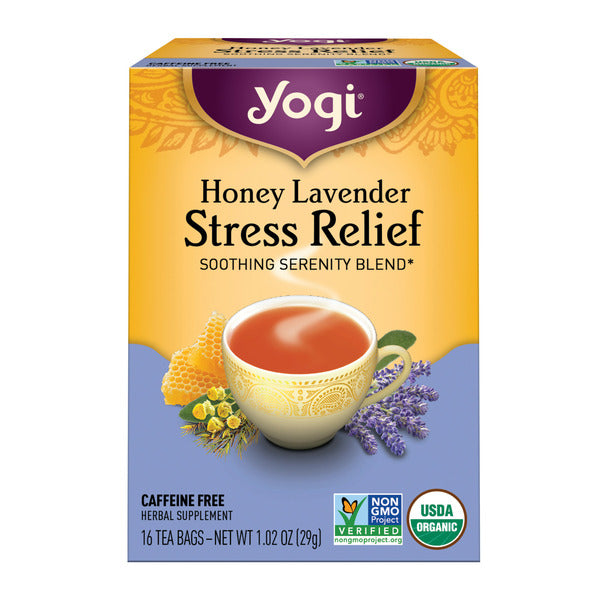 Yogi Tea Herbal Tea, Honey Lavender Stress Relief, Caffeine Free