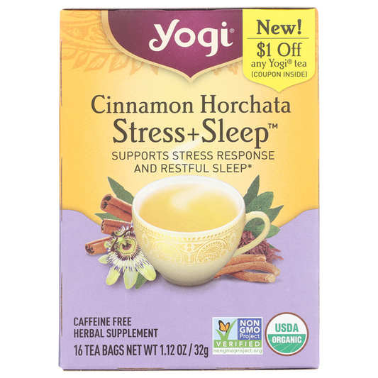 Yogi Tea Herbal Tea, Cinnamon Horchata Stress + Sleep, Caffeine Free