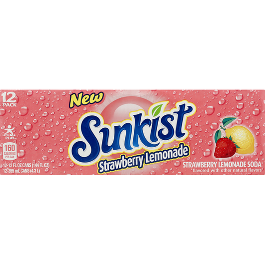 Sunkist Strawberry Lemonade Soda