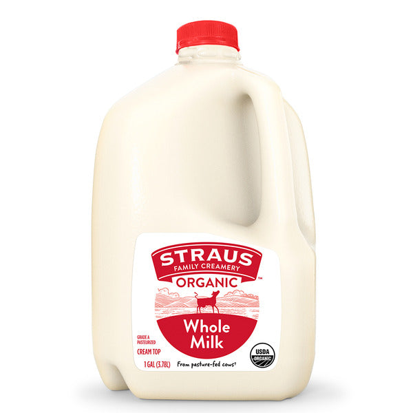 Straus Family Creamery  Organic, Whole Milk - Cream Top