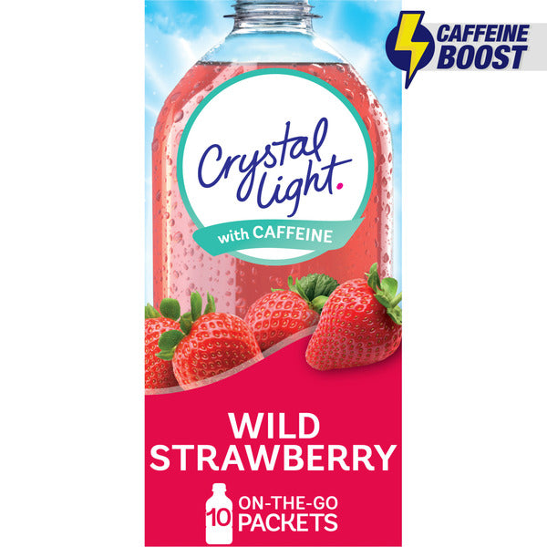 Crystal Light Wild Strawberry Artificially Flavored Powdered Drink Mix with Caffeine