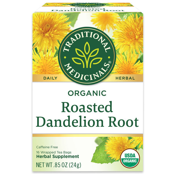 Traditional Medicinals Organic Roasted Dandelion Root, Caffeine Free Herbal Tea