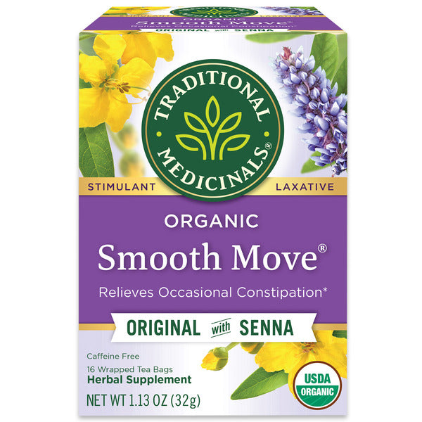 Traditional Medicinals Organic Smooth Move, Caffeine Free Laxative Tea