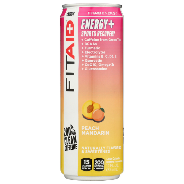 Lifeaid Beverage Company Energy + Sports Recovery, Peach Mandarin