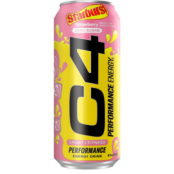 C4 Energy X Starburst, Strawberry, Single Can Energy Drink