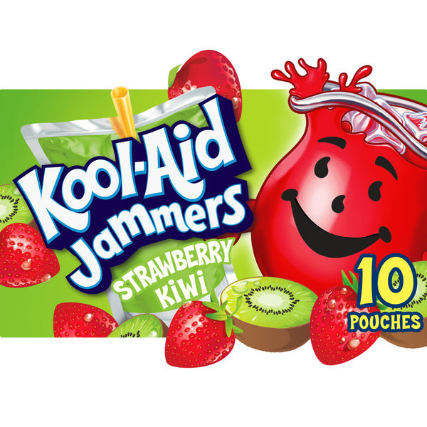 Kool-Aid Jammers Strawberry Kiwi Flavored Kids 0% Juice Drink Pouches