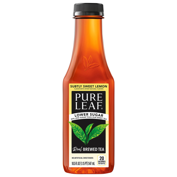 Pure Leaf Brewed Tea, Lower Sugar, Subtly Sweet Lemon