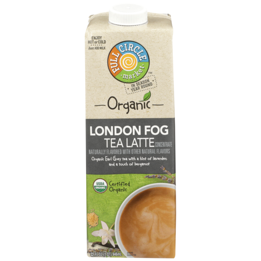 Full Circle London Fog Tea Latte Concentrate Organic Earl Grey Tea With A Hint Of Lavender And A Touch Of Bergamot