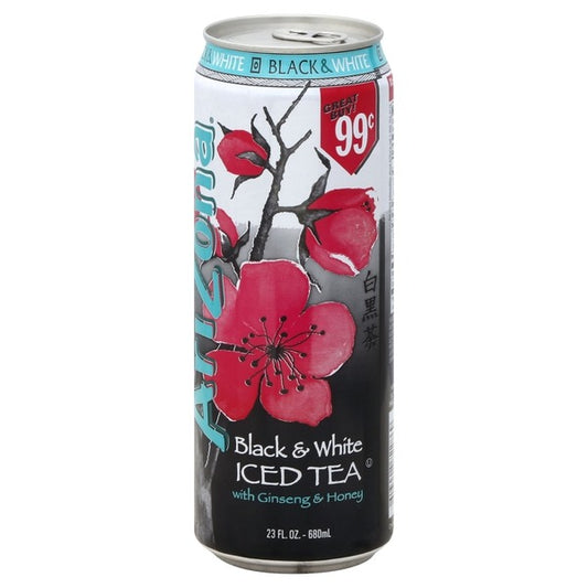 AriZona Iced Tea, Black & White, with Ginseng & Honey