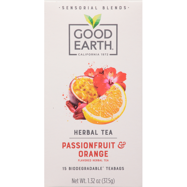 Good Earth Herbal Tea, Passionfruit & Orange, Tea Bags