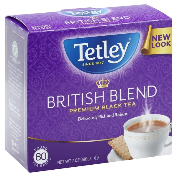 Tetley British Blends Premium Black Tea - 80 Count Tea Bags