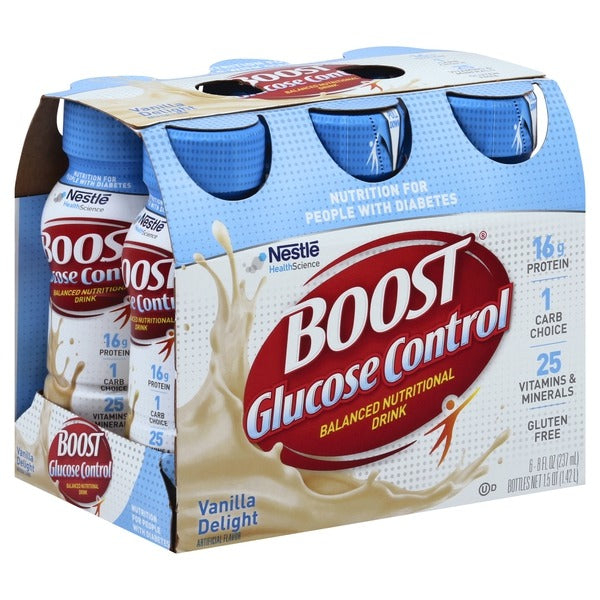 BOOST Balanced Nutritional Drink, Glucose Control, Very Vanilla