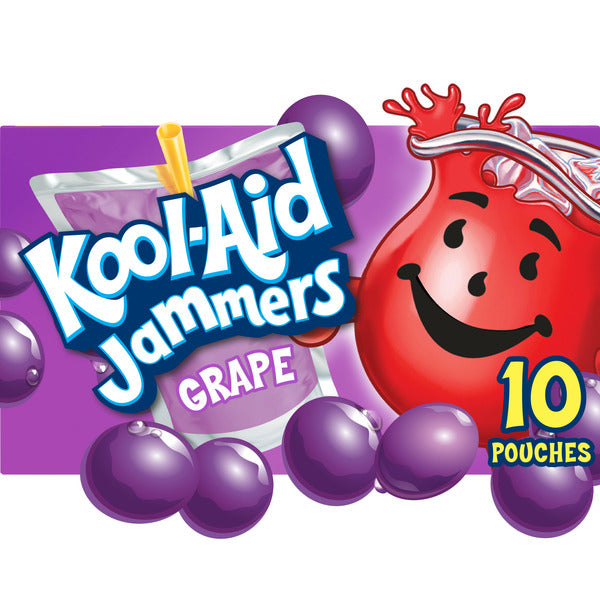 Kool-Aid Jammers Grape Flavored Kids 0% Juice Drink Pouches